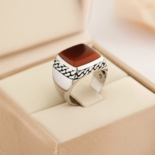 Men's yameni agate Ring