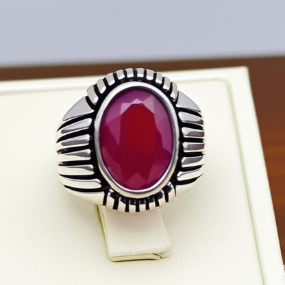 Men's ruby ring
