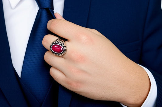 Men's ruby ring