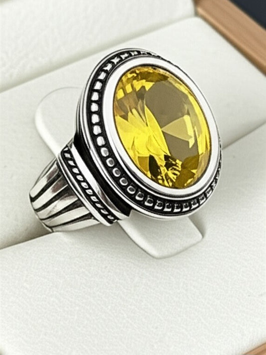 Men's Yellow sapphire Ring