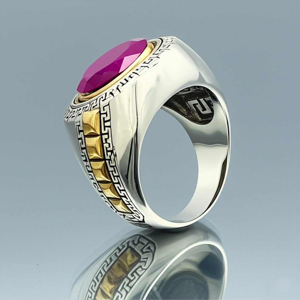 Men's ruby ring