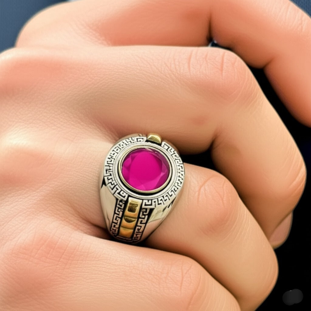 Men's ruby ring