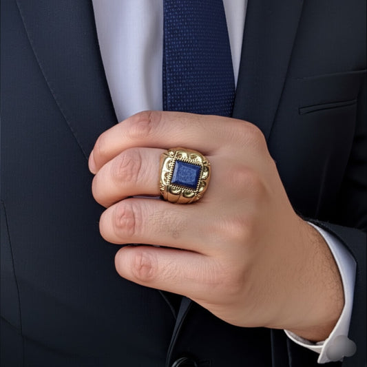 Men's Blue sapphire Ring