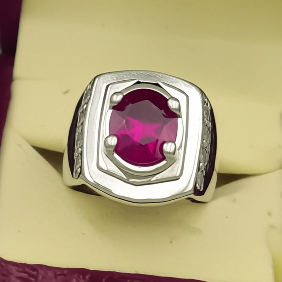 Men's ruby ring