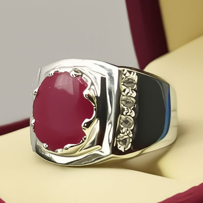 Men's ruby ring