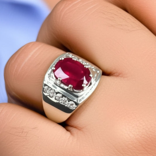 Men's ruby ring