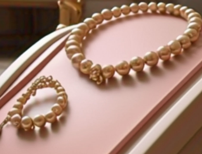 Women's pearls jewelry set