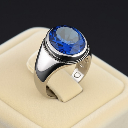 Men's Blue sapphire Ring