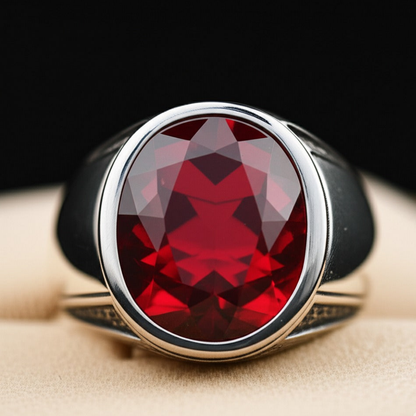 Men's ruby ring