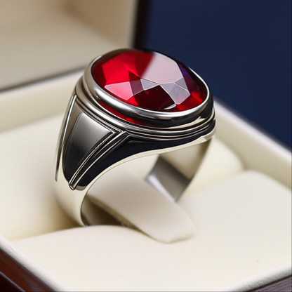 Men's ruby ring