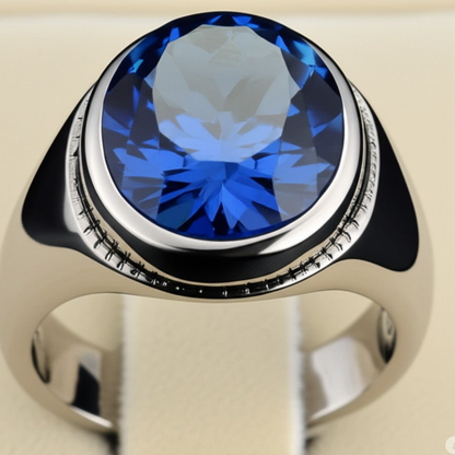 Men's Blue sapphire Ring