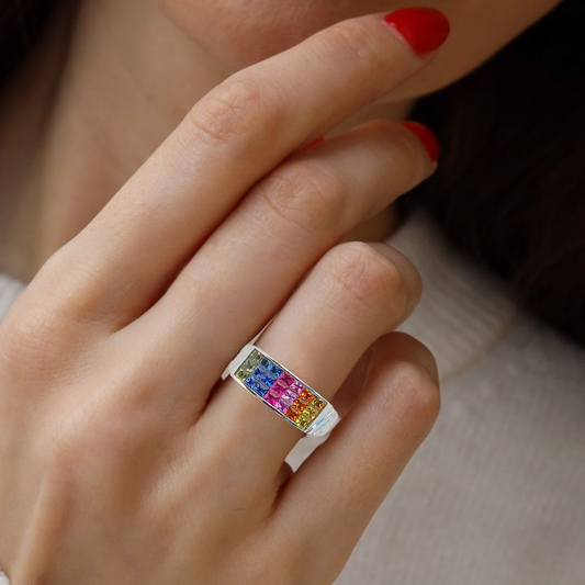 Women's multi sapphire stone Ring