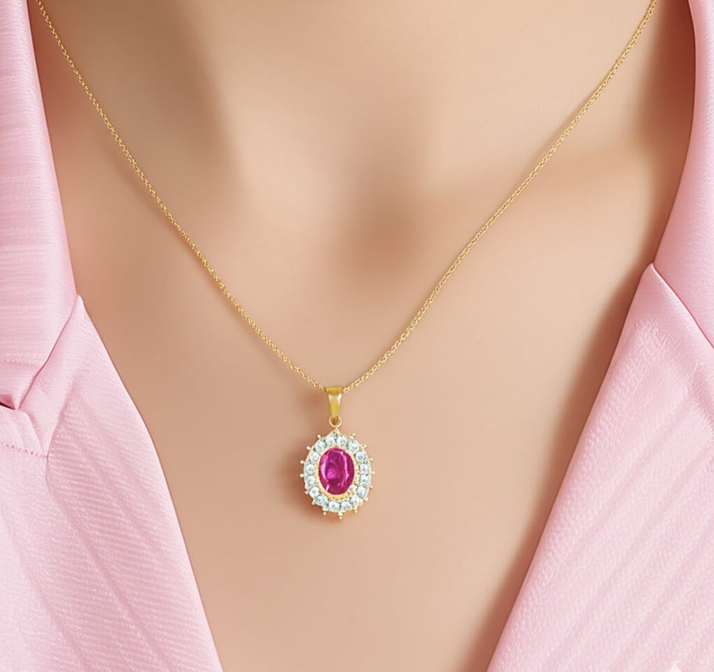 women's luxury ruby pendant