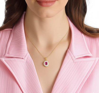 women's luxury ruby pendant