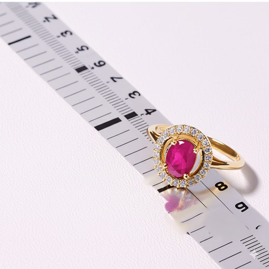 women's luxury gold diamond ruby ring