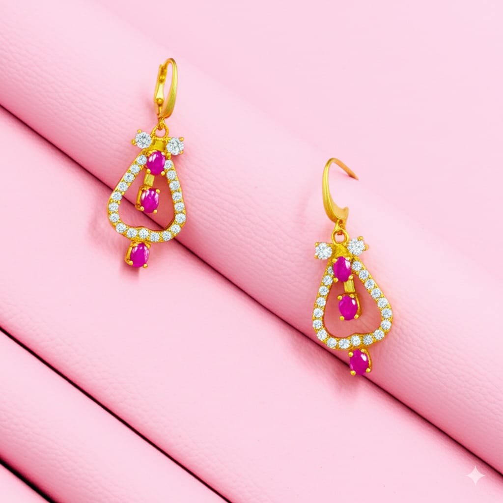 Women's luxury ruby earrings