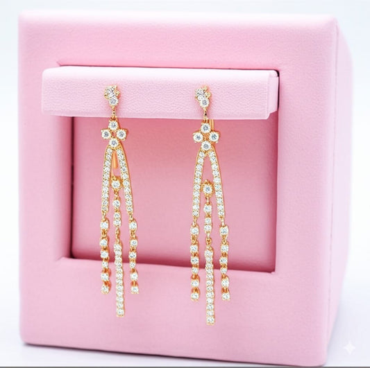 Women's luxury gold earrings (Diamond)