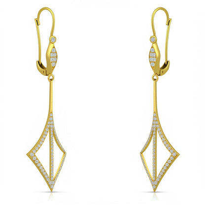 Women's luxury gold earrings (Diamond)