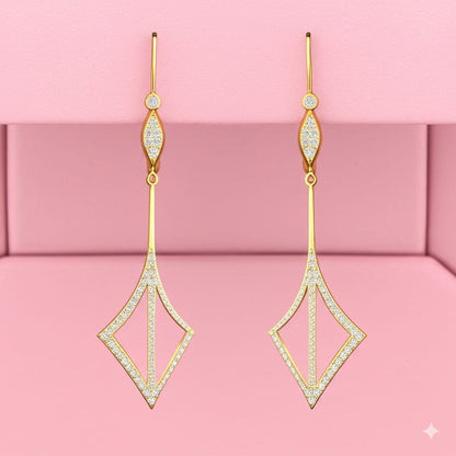 Women's luxury gold earrings (Diamond)