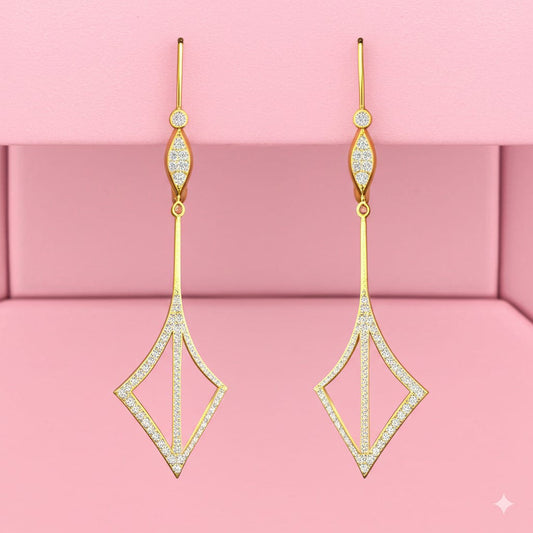 Women's luxury gold earrings (Diamond)