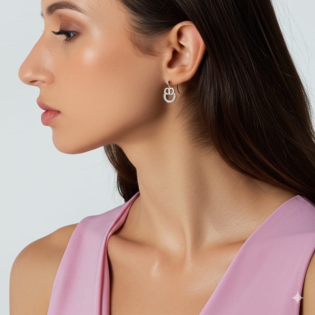 Women's luxury gold earrings (Diamond)