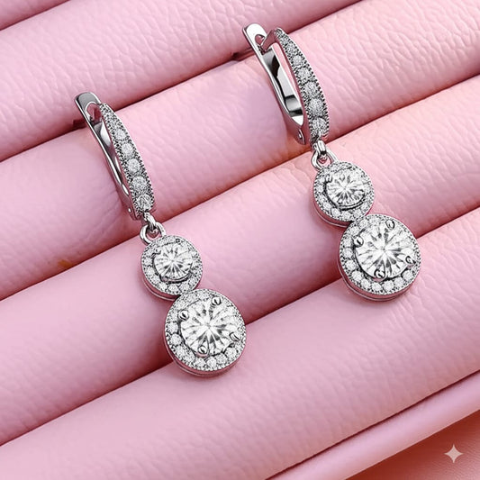 Women's luxury gold earrings (Diamond)