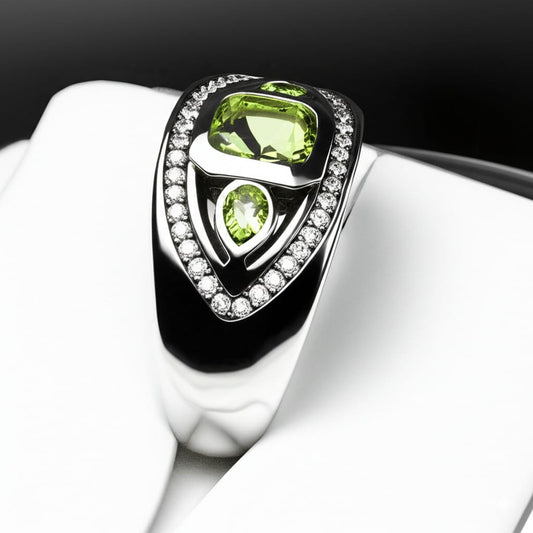 Men's peridot ring