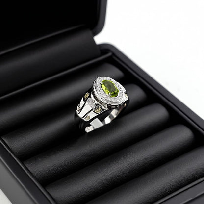 Men's peridot ring