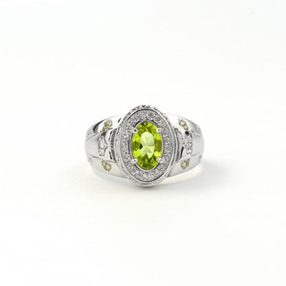 Men's peridot ring