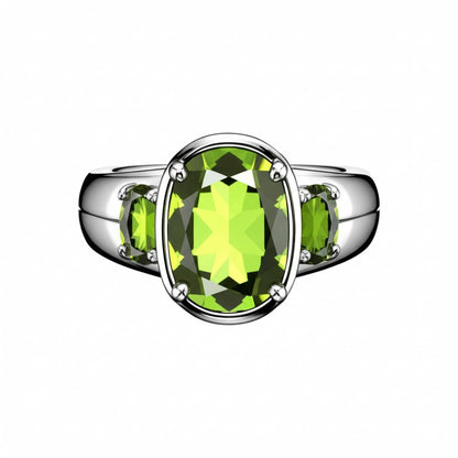 Men's peridot ring