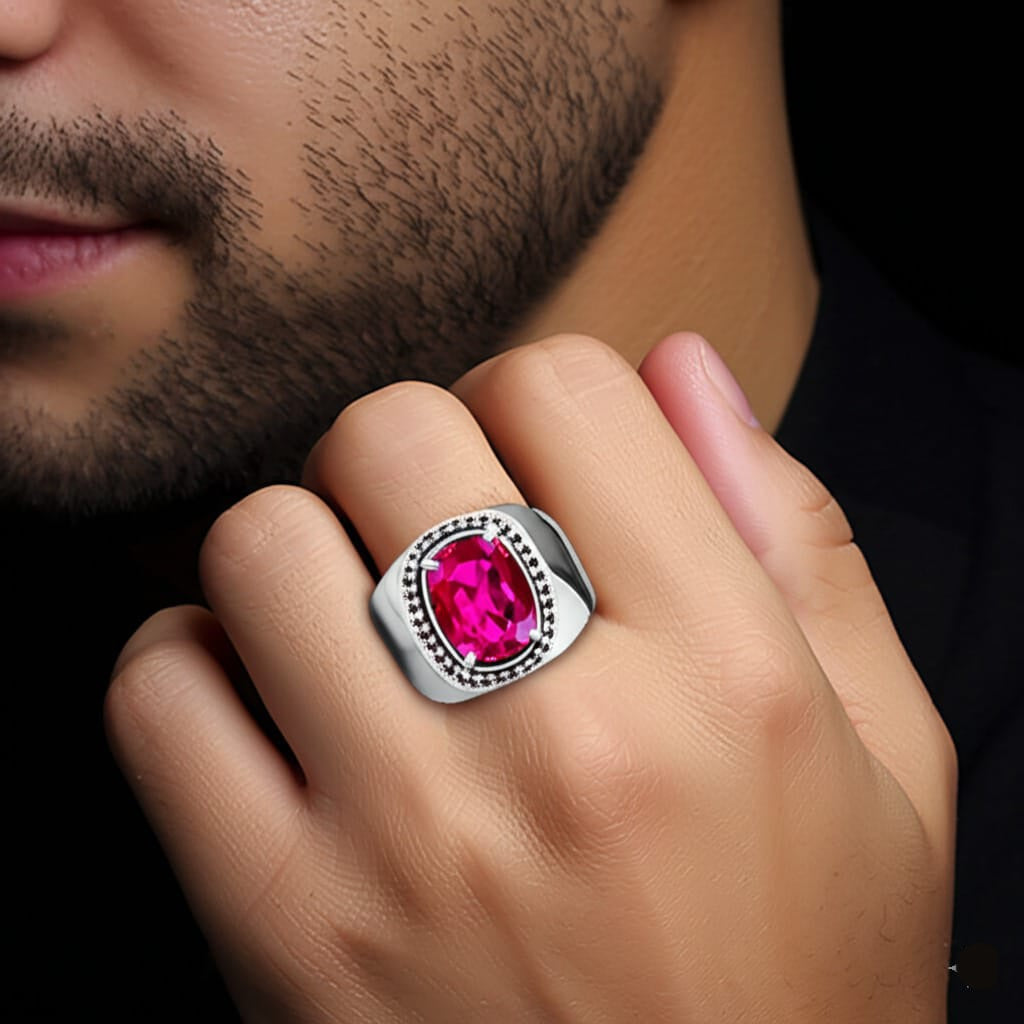 Men's ruby ring