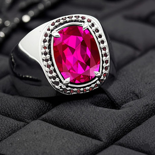 Men's ruby ring