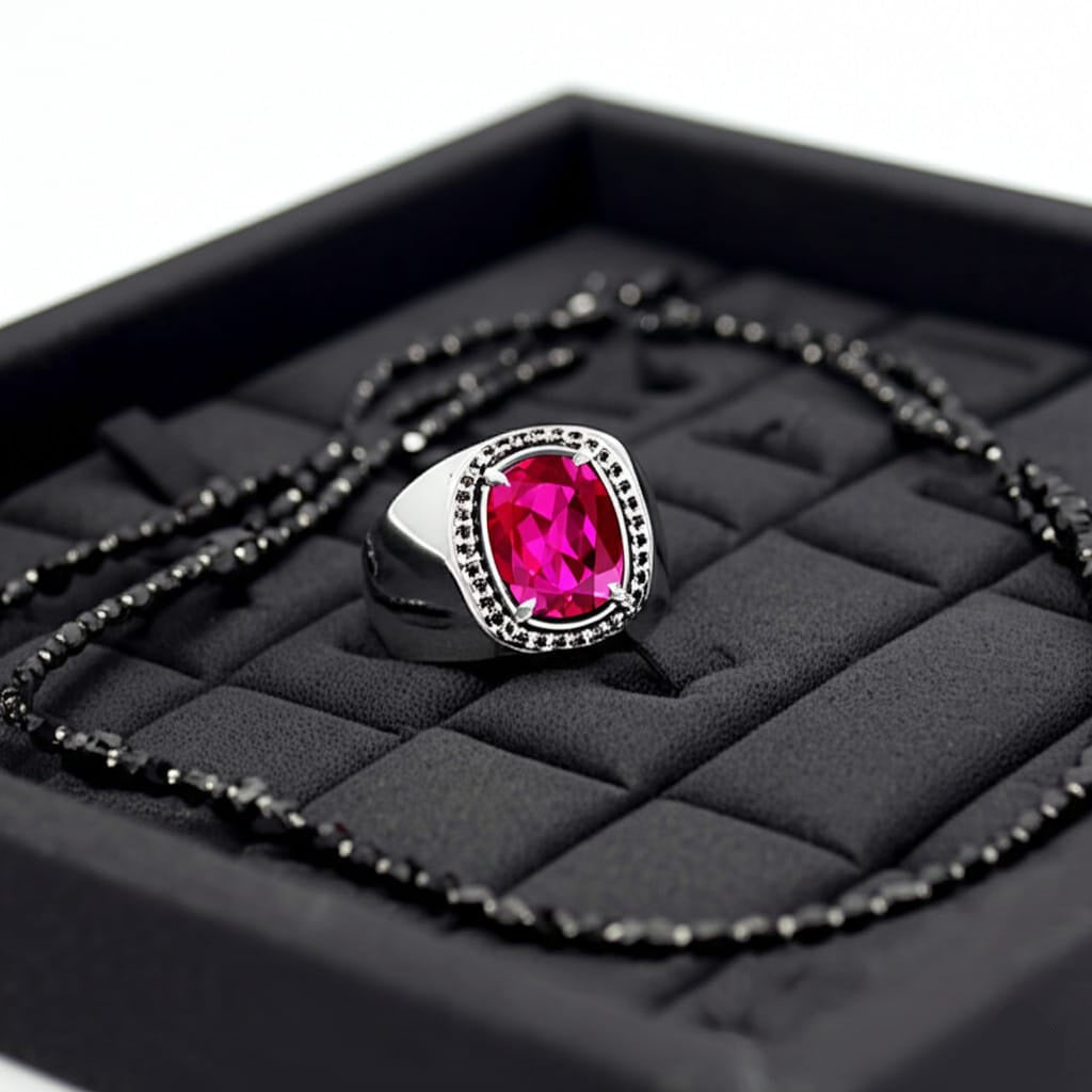 Men's ruby ring
