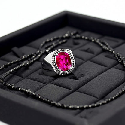 Men's ruby ring
