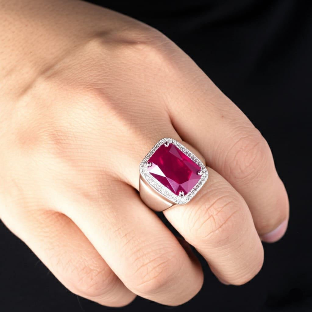 Men's ruby ring