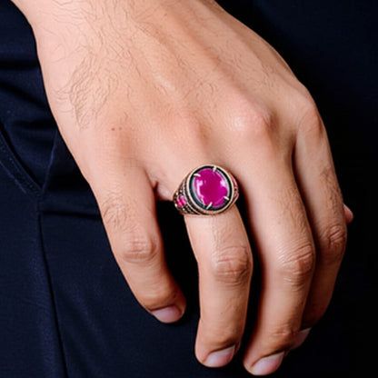 Men's ruby ring