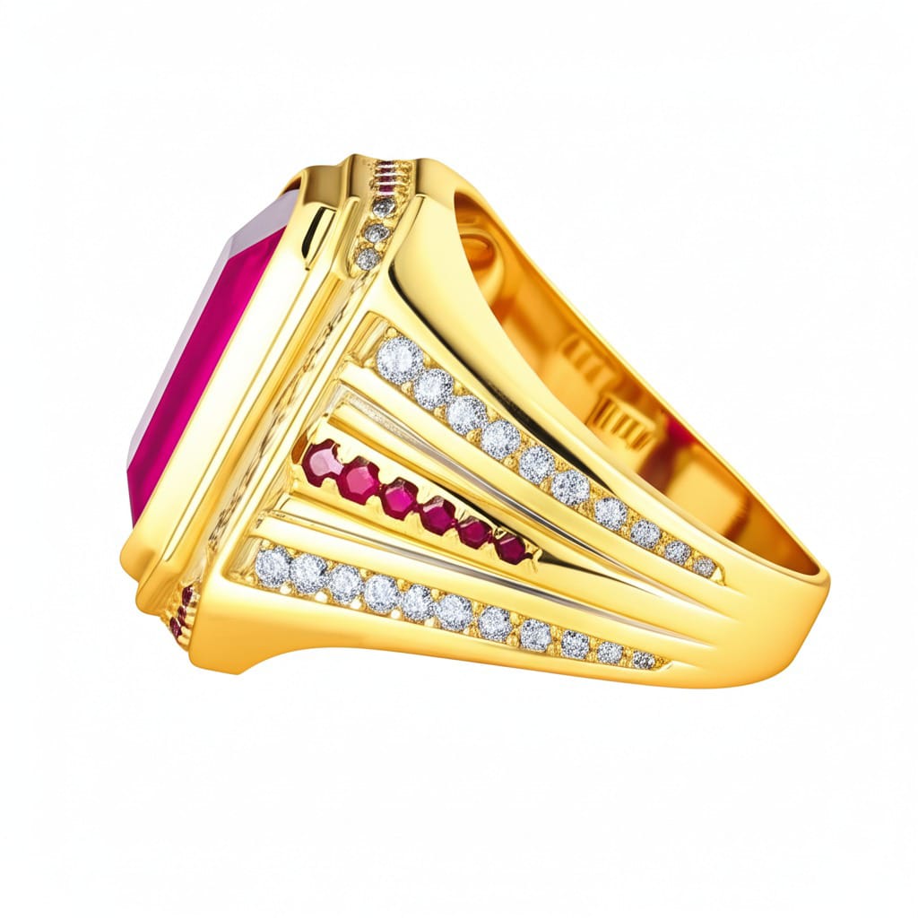 Men's ruby ring