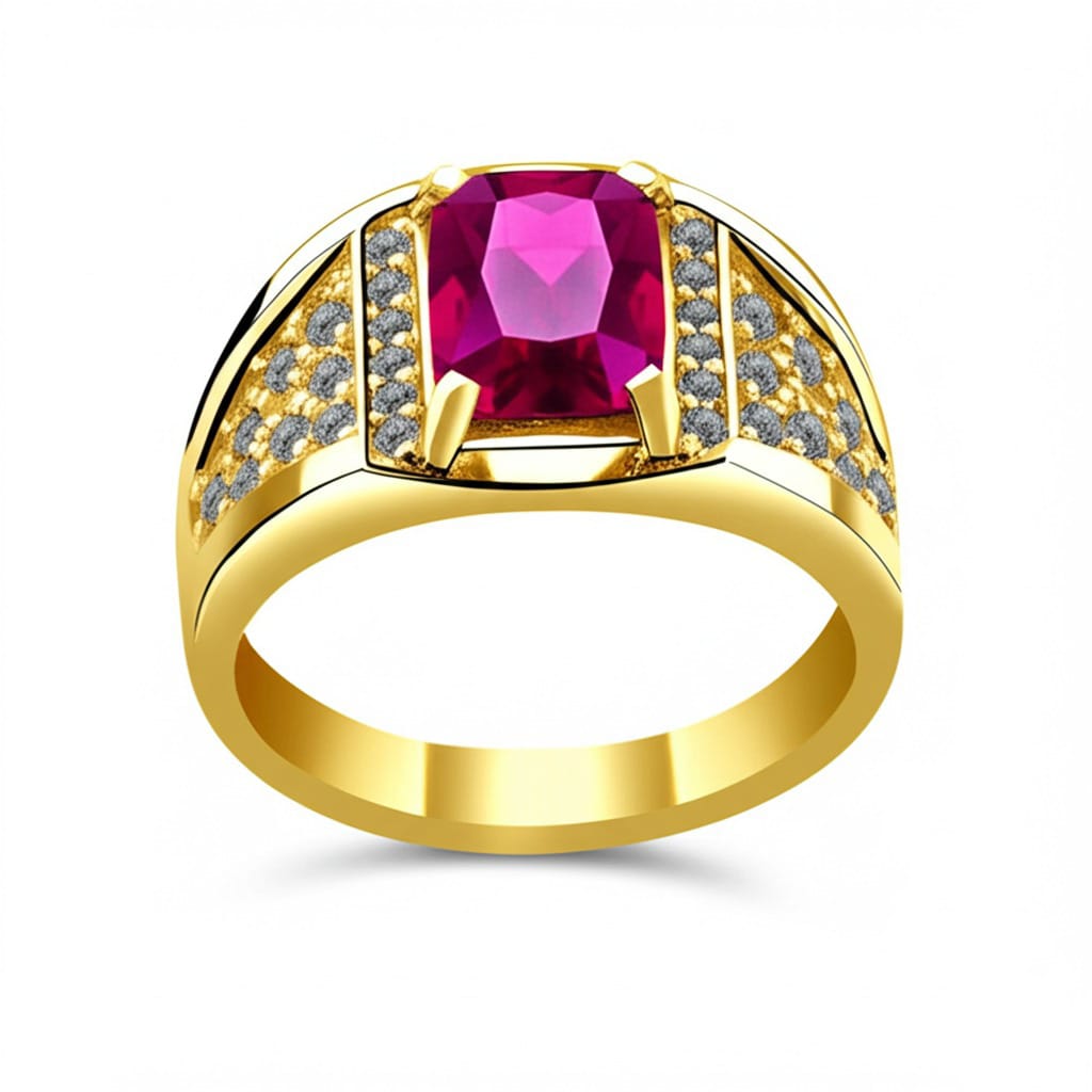 Men's ruby ring