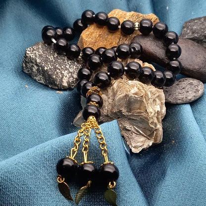 Black agate counting beads *tasbih*