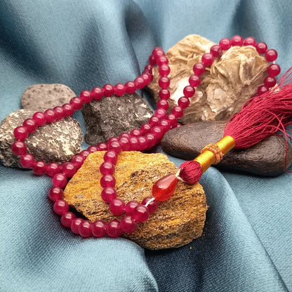 Ruby stone counting beads (tasbih)