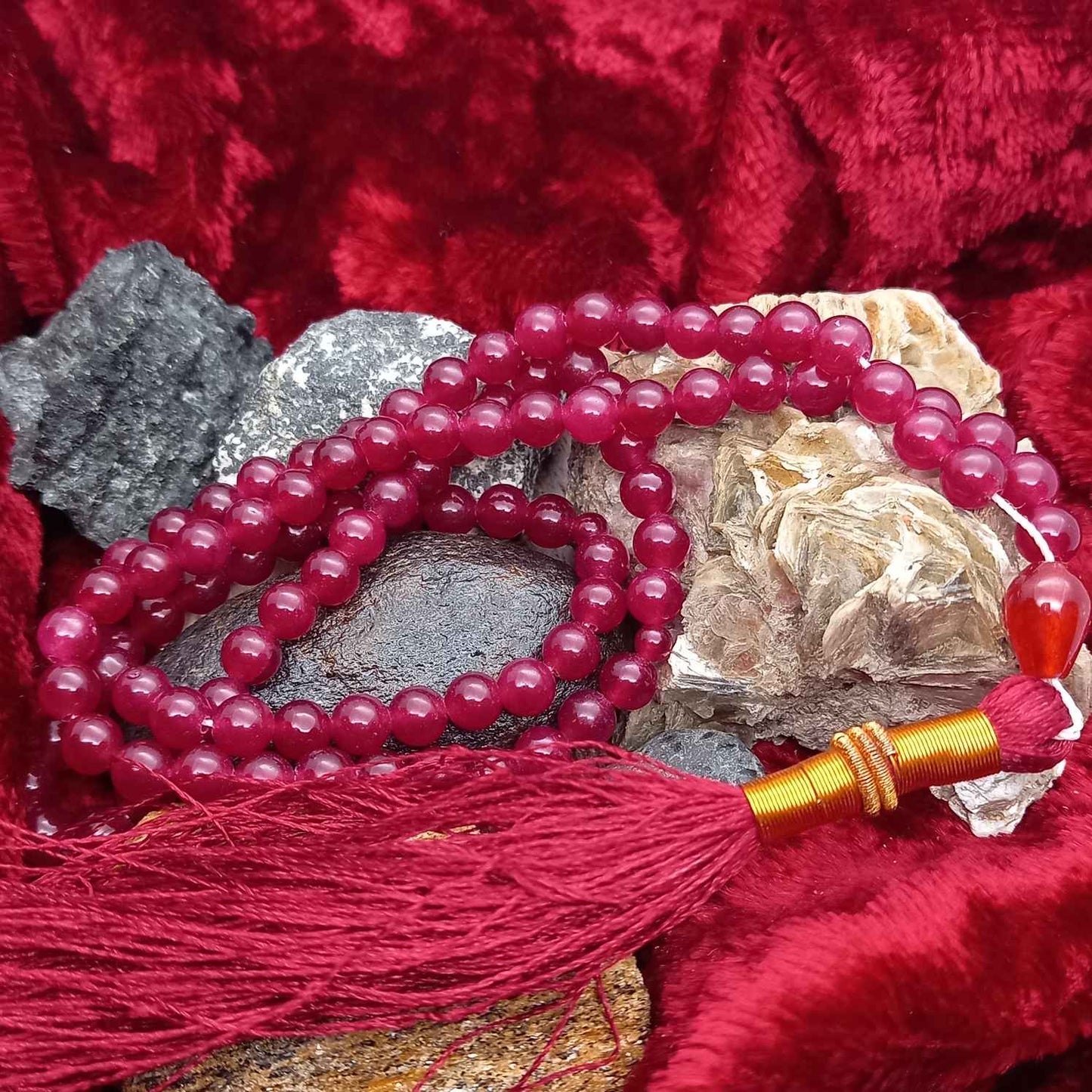 Ruby stone counting beads (tasbih)