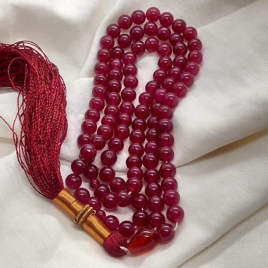 Ruby stone counting beads (tasbih)