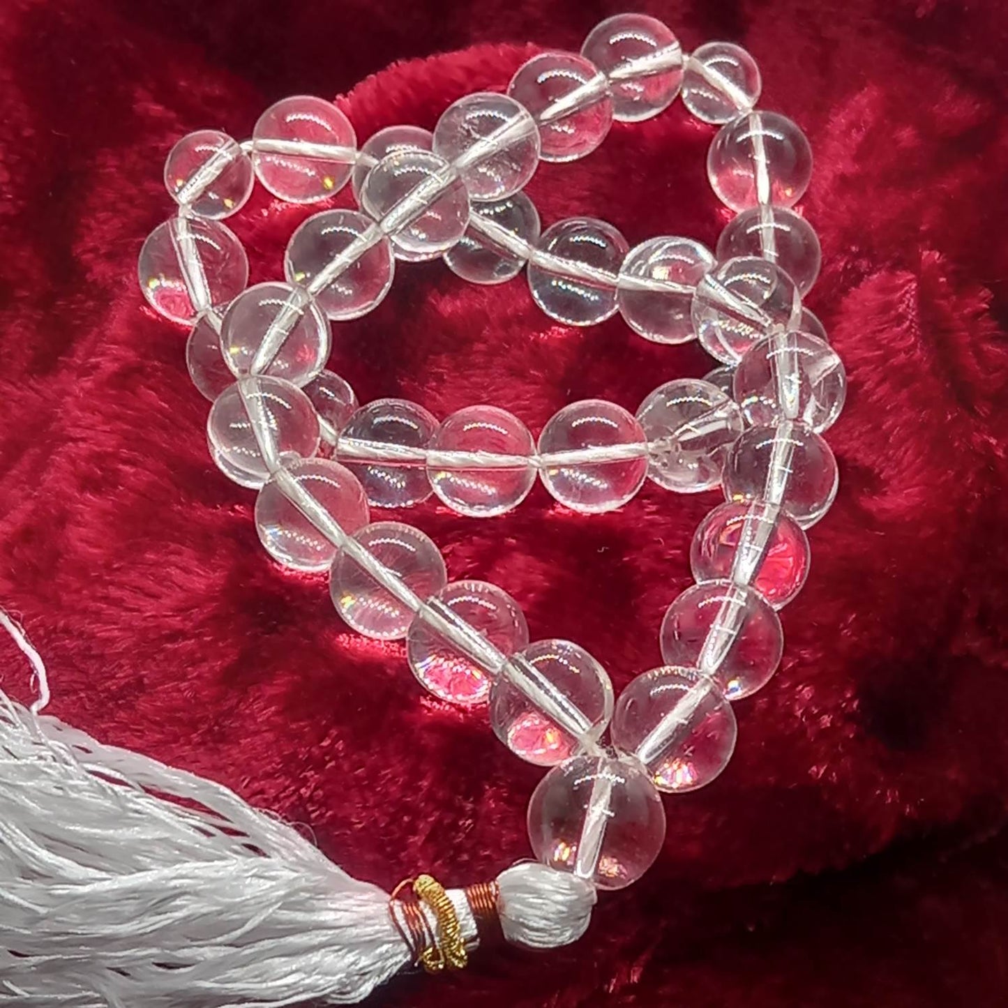 White crystal counting beads (tasbih)