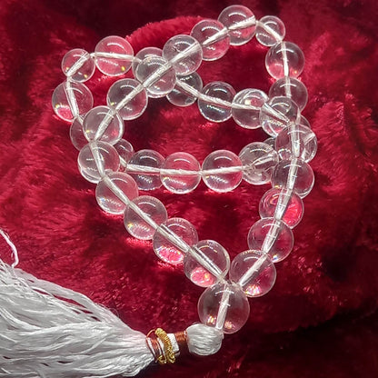 White crystal counting beads (tasbih)