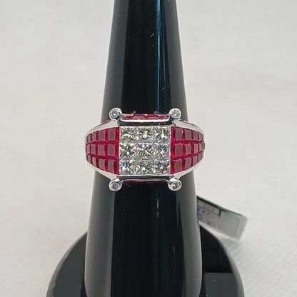 Men's Ruby and diamond Ring