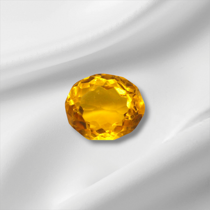 Yellow citrine women's Ring