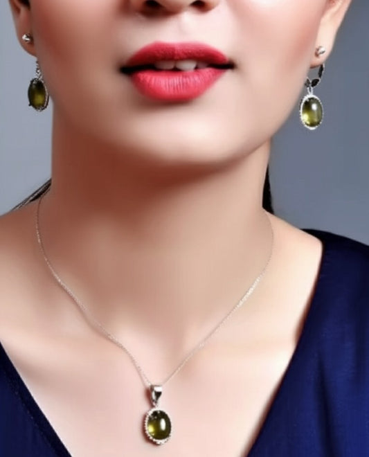 Women's heliodor jewelry set