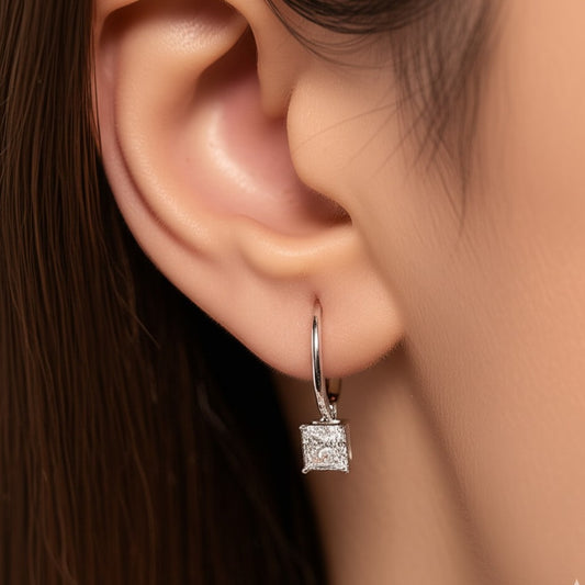 White Topaz Women's earrings