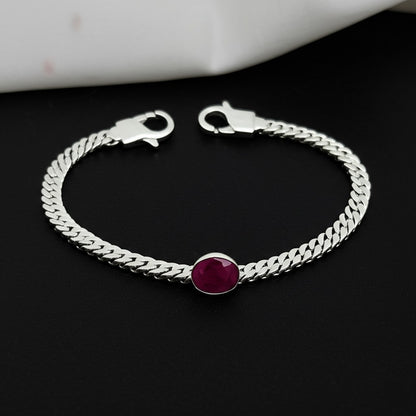 Ruby men's bracelet