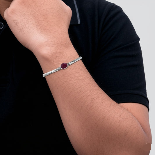 Ruby men's bracelet